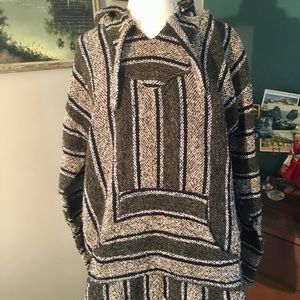 Green and tan Baja pullover